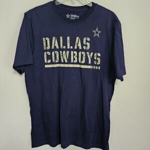 Navy Dallas Cowboys Authentic 100% Cotton T-Shirt Size L